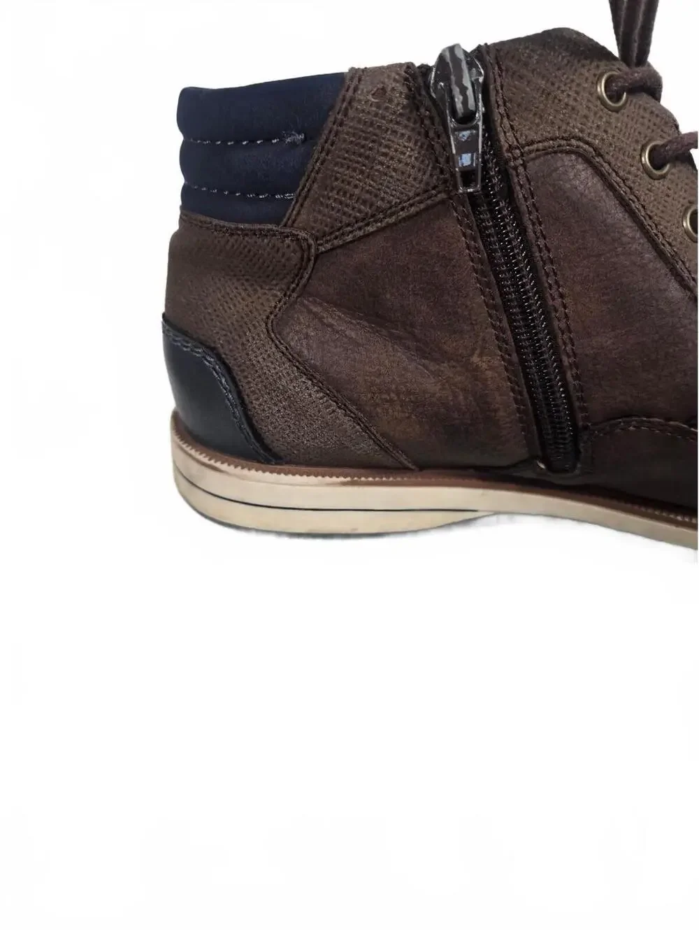 B-52 Bullboxer Sully Brown Ankle Chukka Boots Side Zip 8M